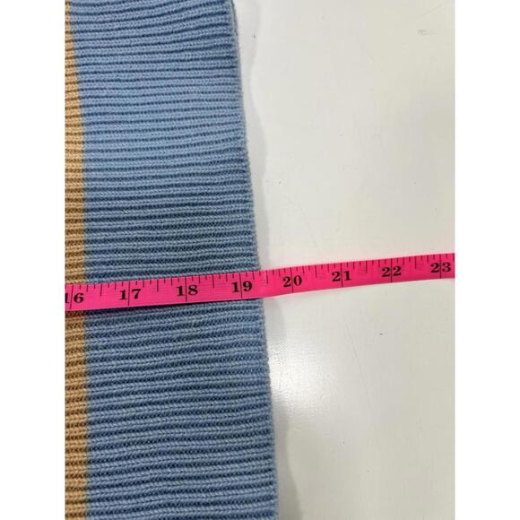 Marni x Uniqlo Popcorn Knit V-Neck Sweater Blue Women Sz Med Preppy - Picture 9 of 9